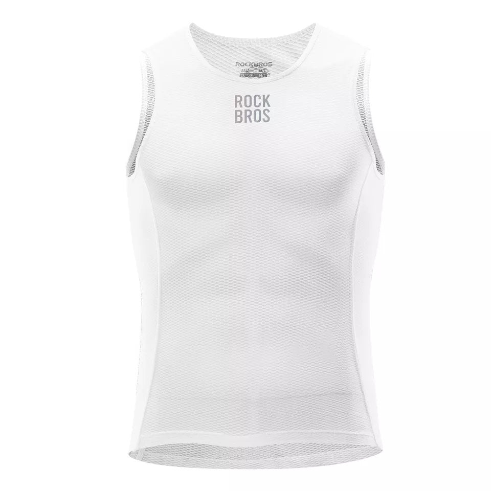 ROCKBROS Undershirt Miesten Pyöräilyliivi Hengittävä Tank Top Base Layer valkoinen