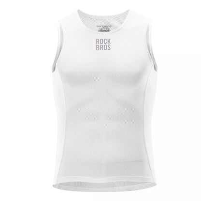 ROCKBROS Undershirt Miesten Pyöräilyliivi Hengittävä Tank Top Base Layer valkoinen