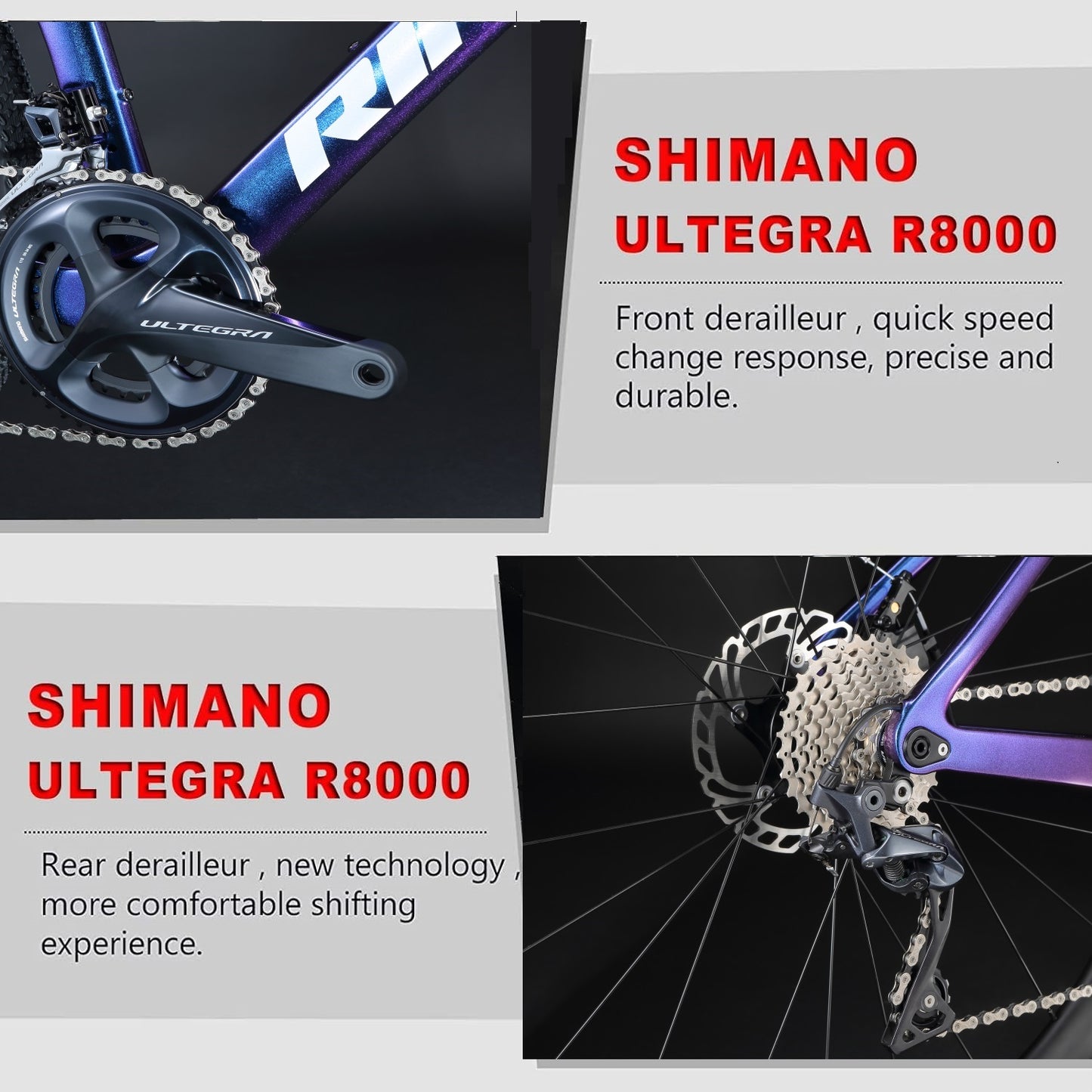 RINOS Carbon maantiepyörä 700C Shimano Ultegra R8000 22 vaihdetta Odin5.0