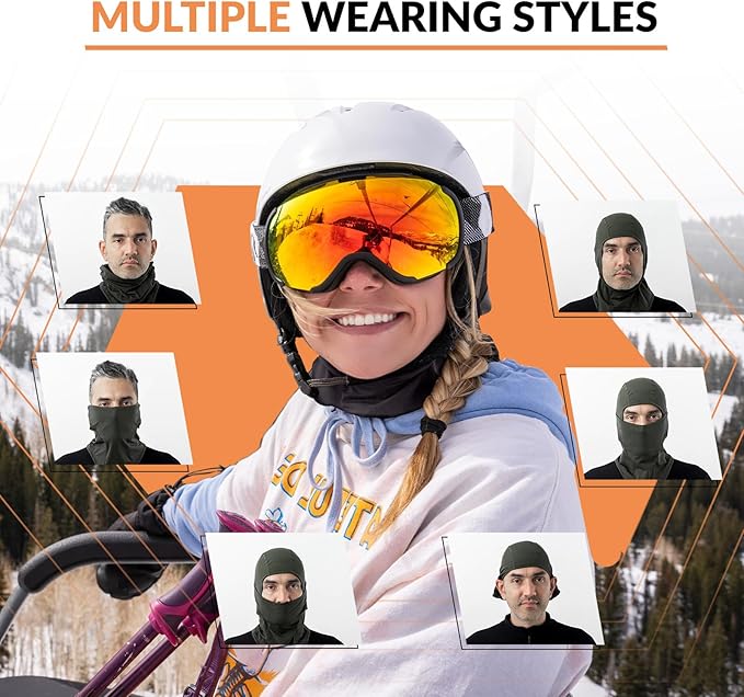 Qunature Balaclava Balaclava Winter Ski Mask Tuulenpitävä Hengittävä kasvonaamio M/L Ulkourheiluun Hiihto Pyöräily Lumilautailu Moottoripyöräily Naiset/miehet