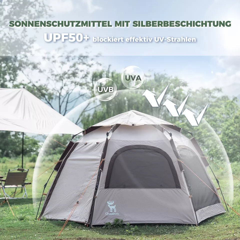 Qunature Camping Teltta 2-4 hengen Pop-Up Teltta Dome Teltta Leirintäteltta Vedenpitävä