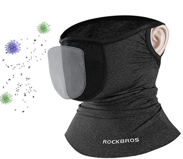 ROCKBROS Kaulahuivi Balaclavas Tube Huivi Erittäin elastinen hengittävä monitoimihuivi UPF 50+ Cool Cycling Half Balaclava Miehille/Naisille