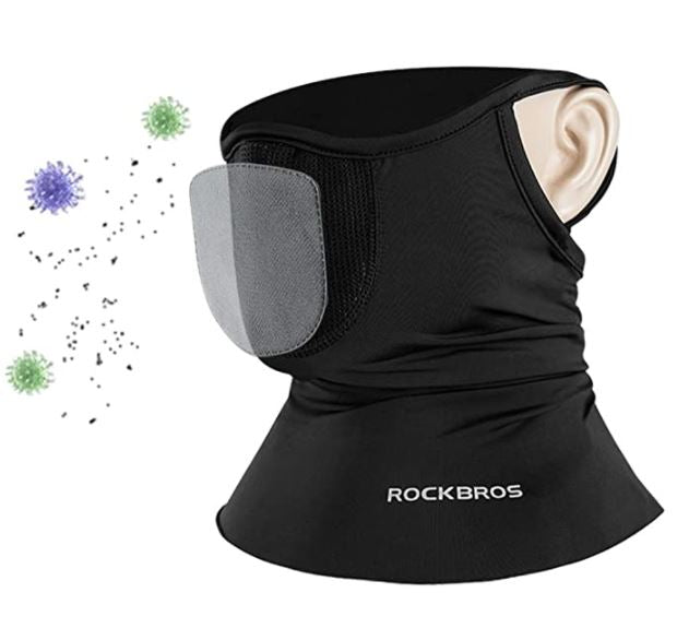 ROCKBROS Kaulahuivi Balaclavas Tube Huivi Erittäin elastinen hengittävä monitoimihuivi UPF 50+ Cool Cycling Half Balaclava Miehille/Naisille