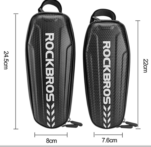 ROCKBROS B6 Polkupyörän runkolaukku vedenpitävä musta L 1.5L / M 1.1L